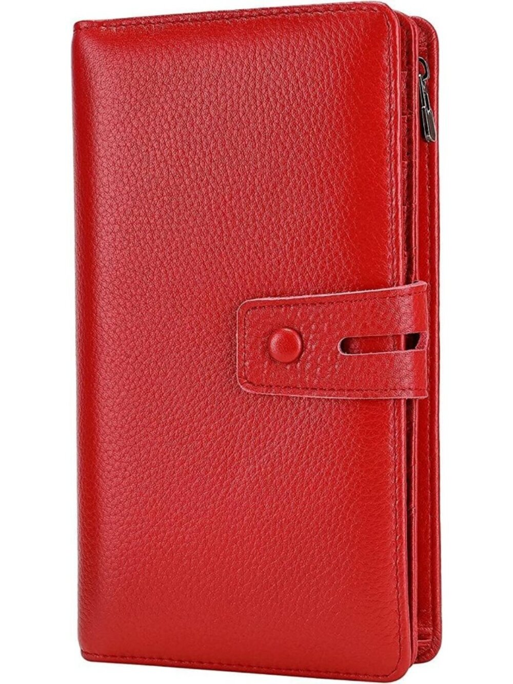 Large Capacity RFID Blocking Leather Wallet for Women - Credit Card Organizer